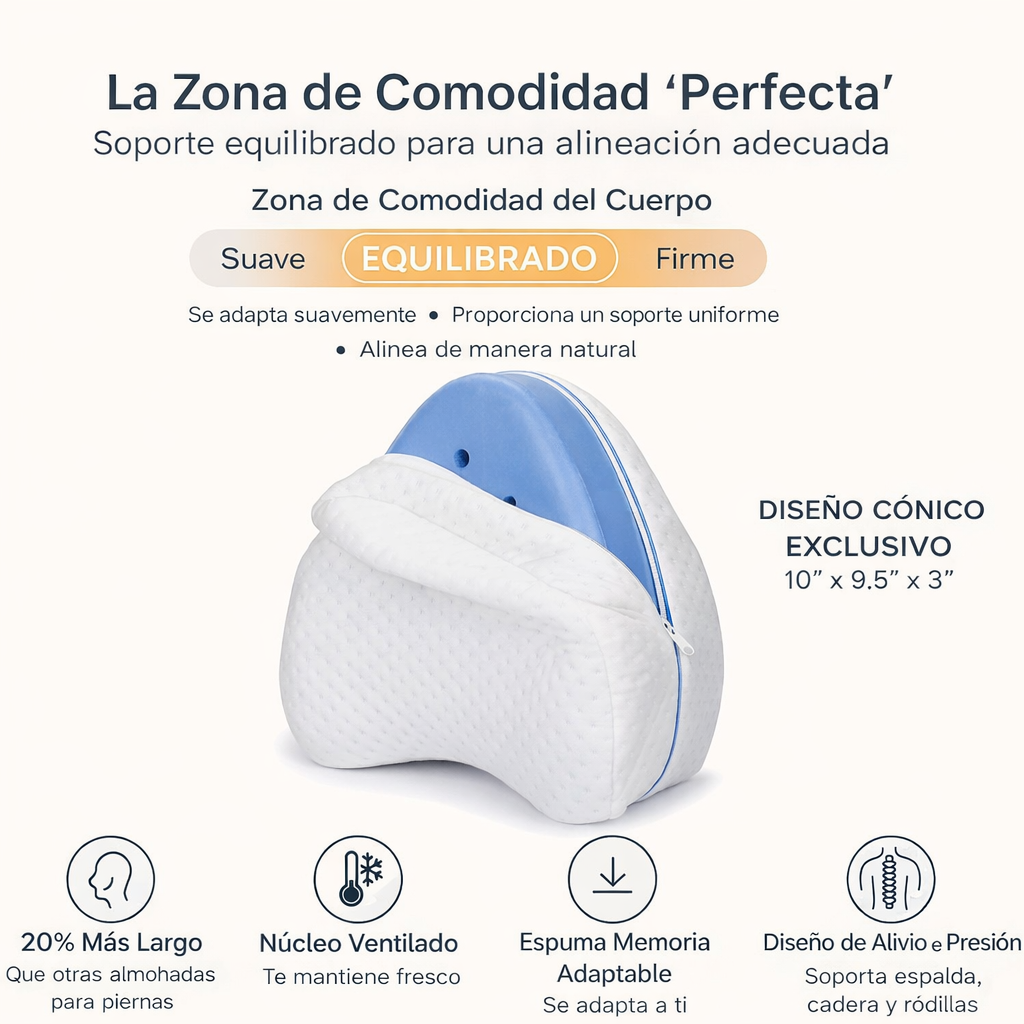 Almohada Ortopédica para Rodillas – Descanso Sin Presión