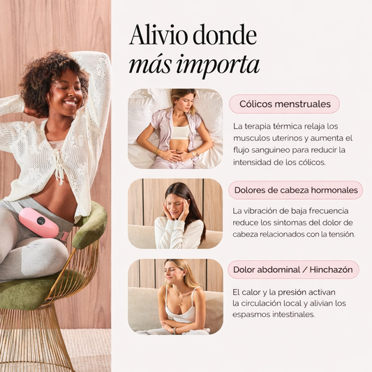 Almohadilla térmica portátil para cólicos