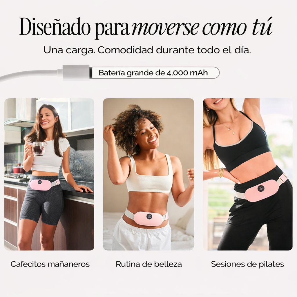 Almohadilla térmica portátil para cólicos